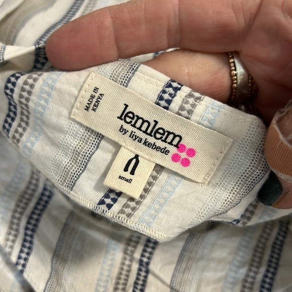 LemLem NWOT Cotton Stripe Overalls Jumpsuit Size Small - Picture 8 of 9